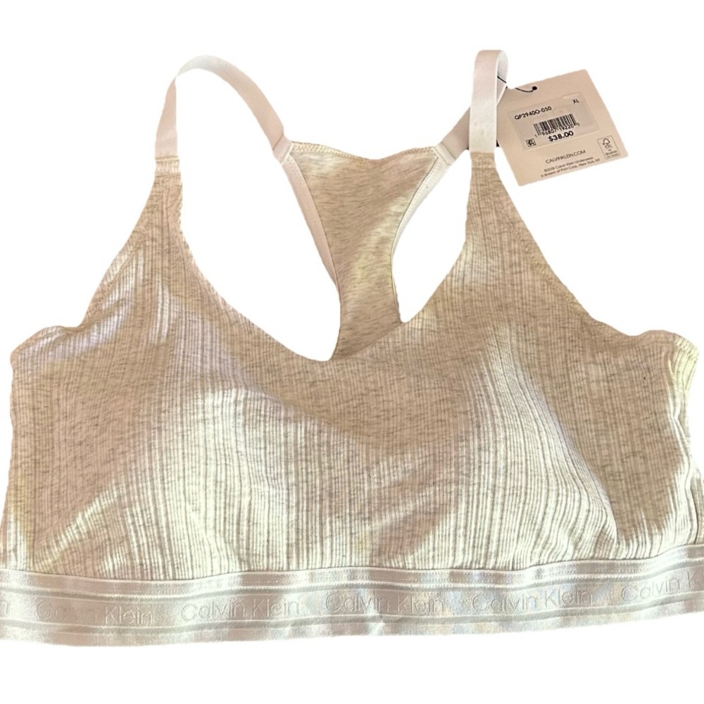Calvin Klein Lightly Lined Bralette Bra Wirefree size XL